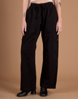 Drop Pocket Cargo Pants - Basic Black