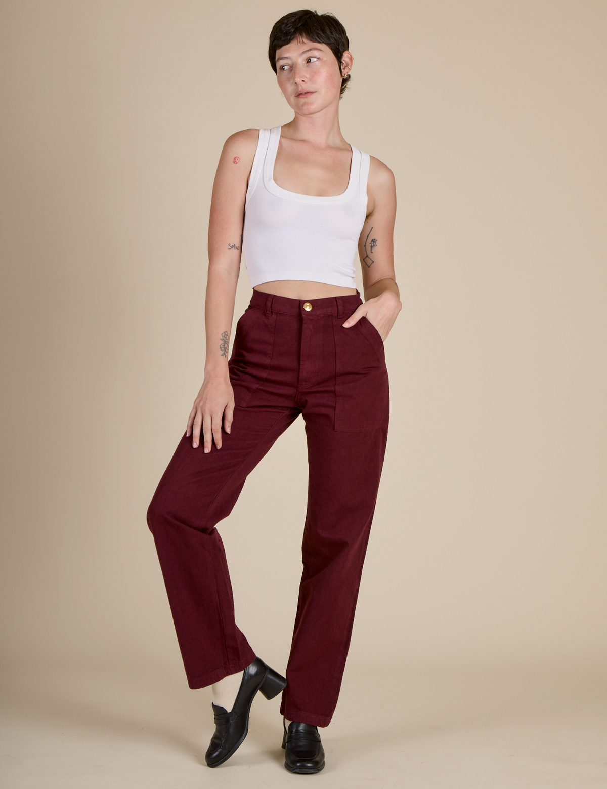 Work Pants - Red Wine