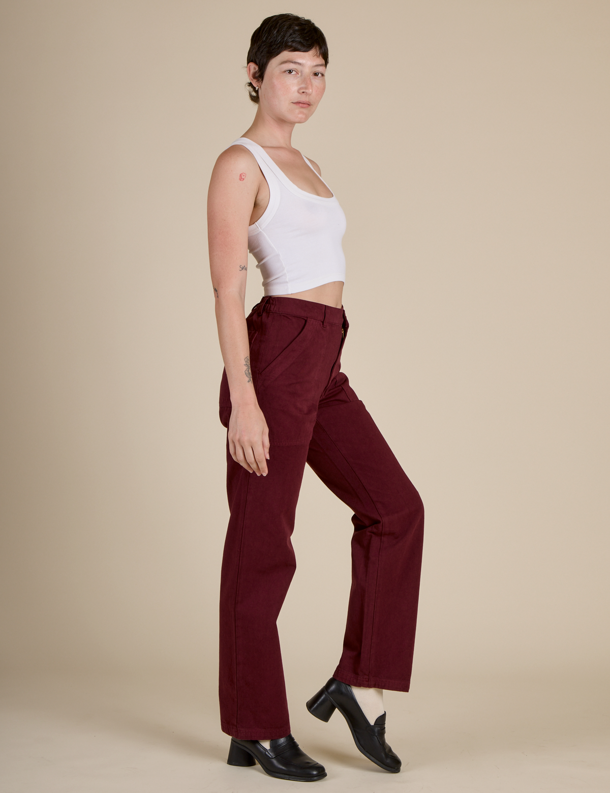 Work Pants - Red Wine