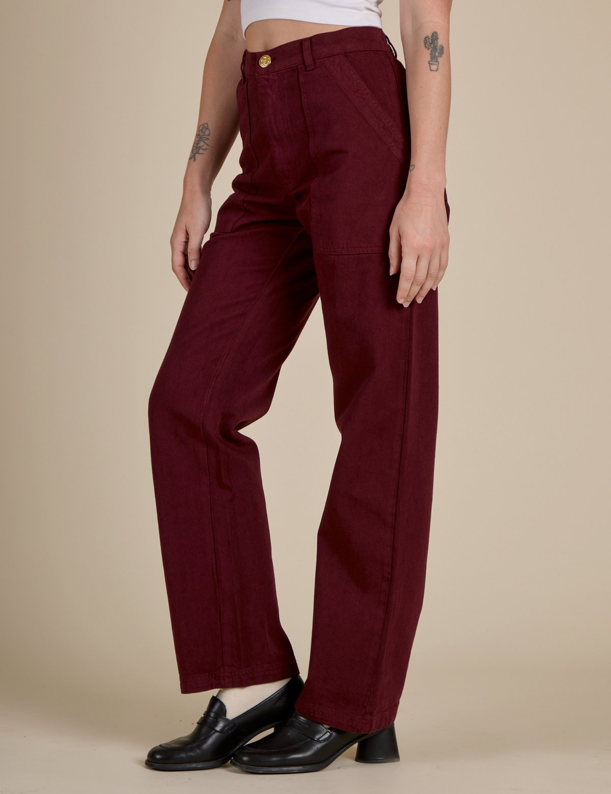Work Pants - Red Wine