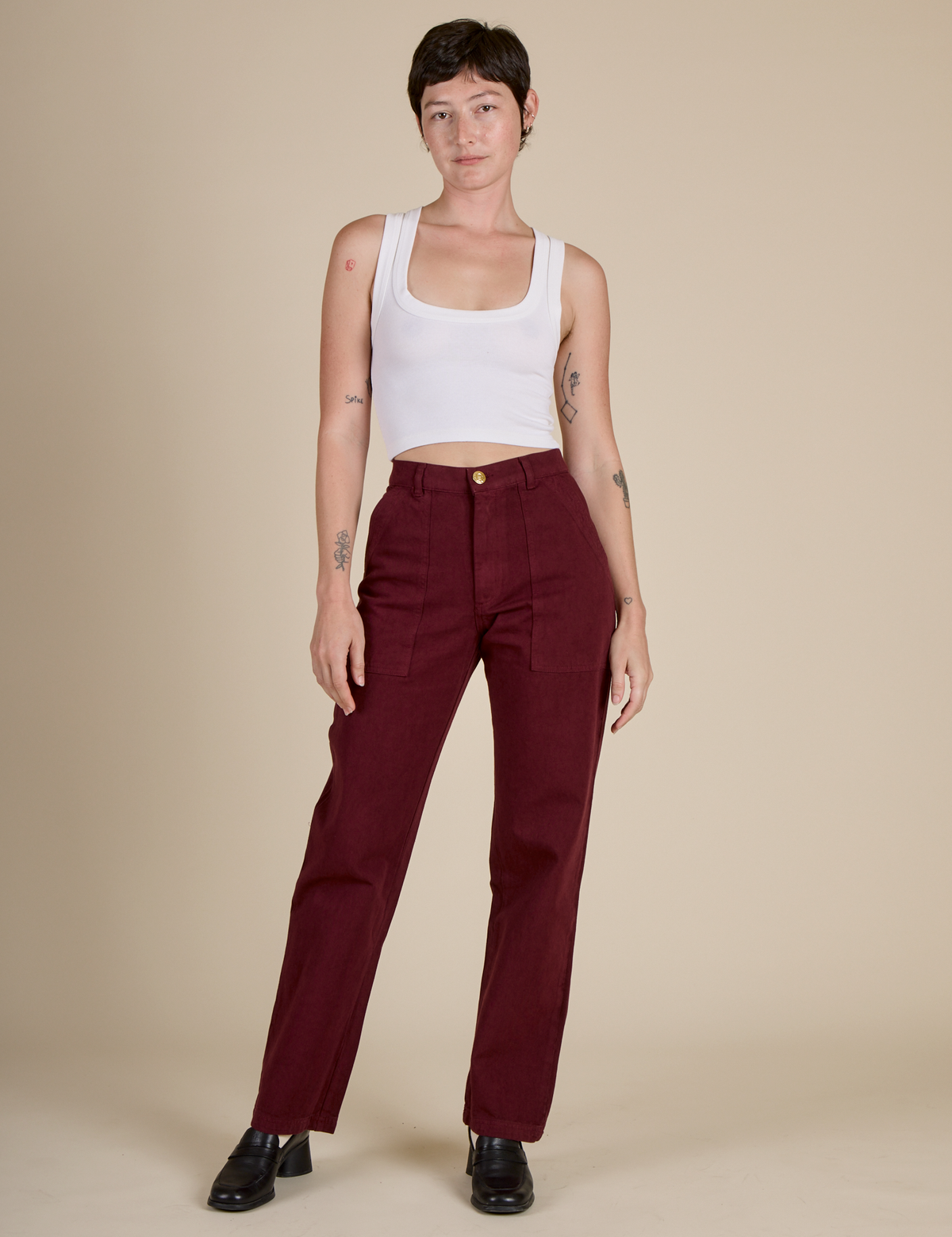 Work Pants - Red Wine