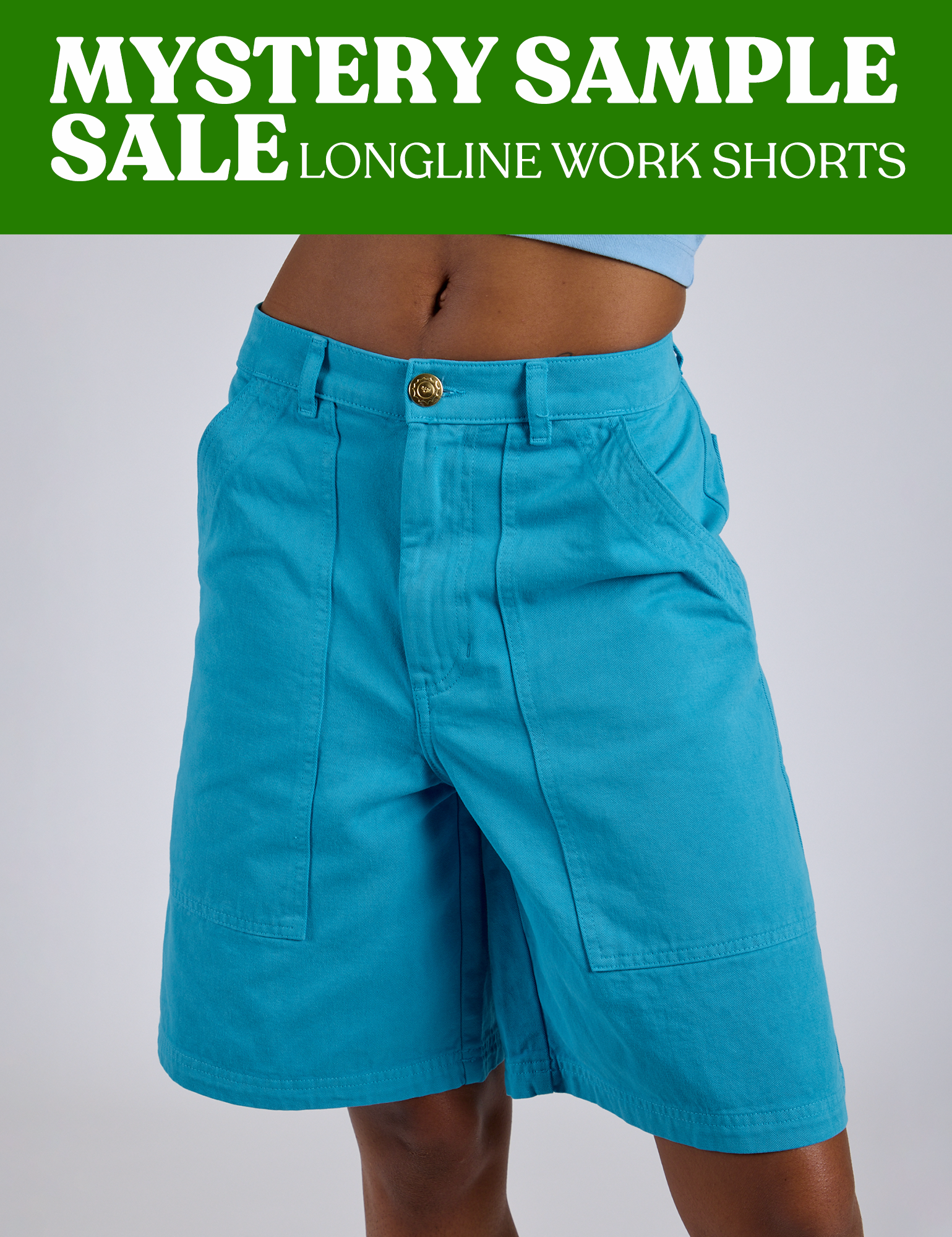 LONGLINE WORK SHORTS - MYSTERY SAMPLE SALE! *FINAL SALE*