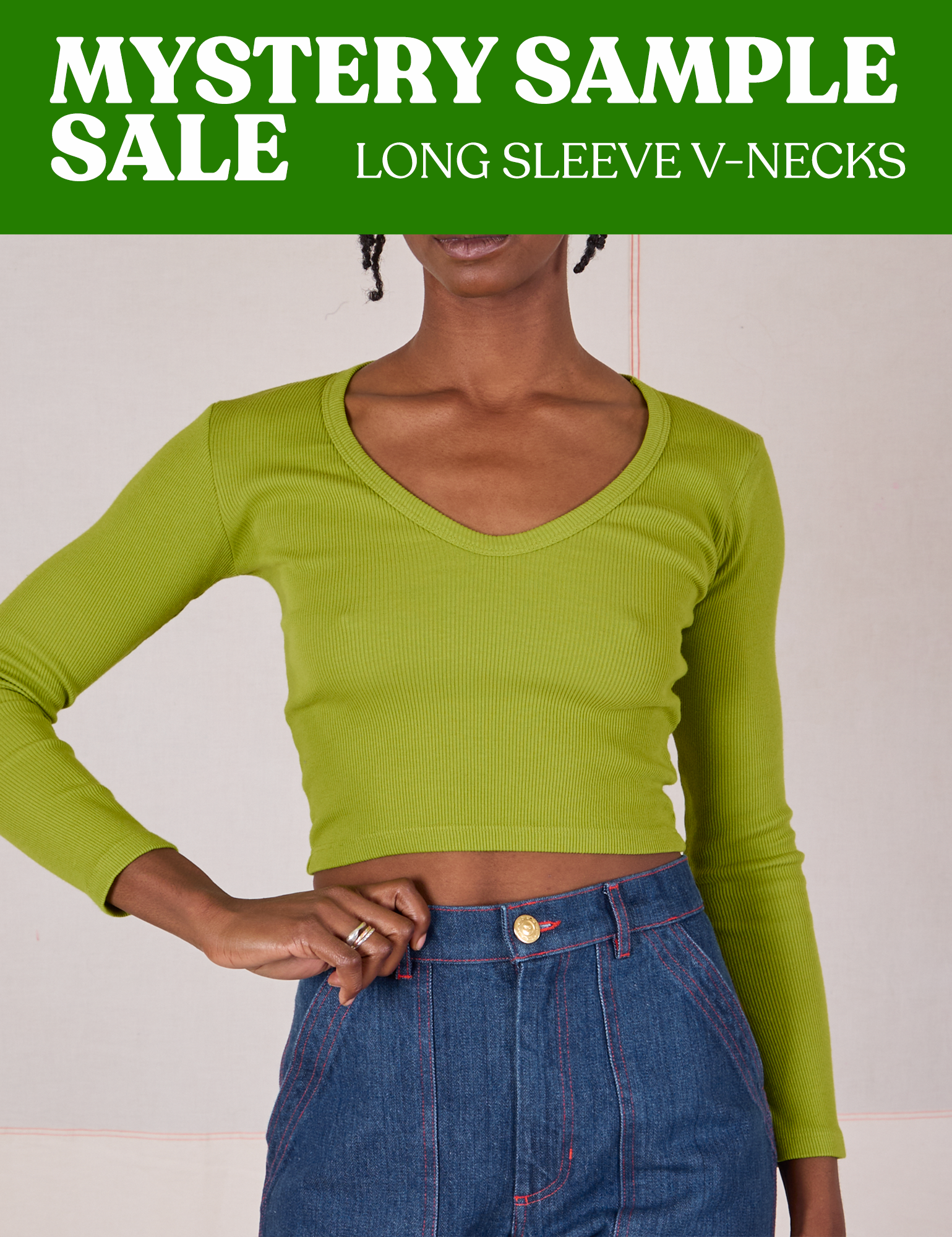 LONG SLEEVE V-NECKS - MYSTERY SAMPLE SALE! *FINAL SALE*