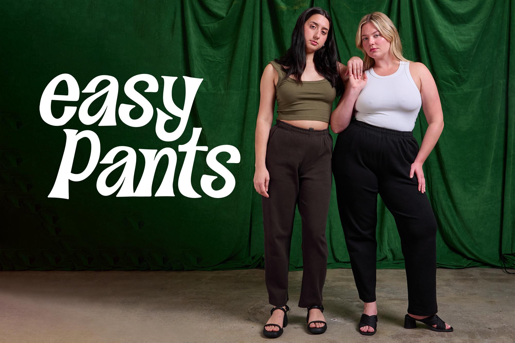 Easy pants in Espresso Brown and Black on Betty and Lish