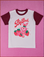 Vintage Tee in Strawberry Milk - Big Bud written across with illustration of rabbit, strawberries and milkshake