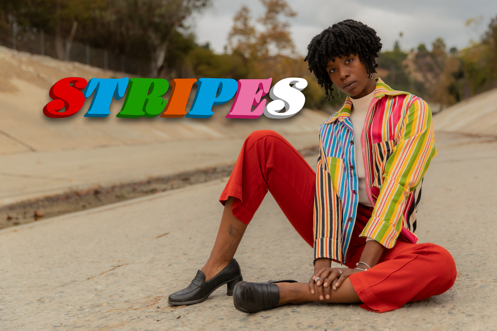 Cropped Overshirt and Mustang Red Western Pants worn by Cheyann