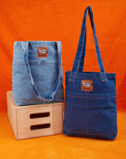 Denim Everyday Tote Bag in Light and Dark Washes
