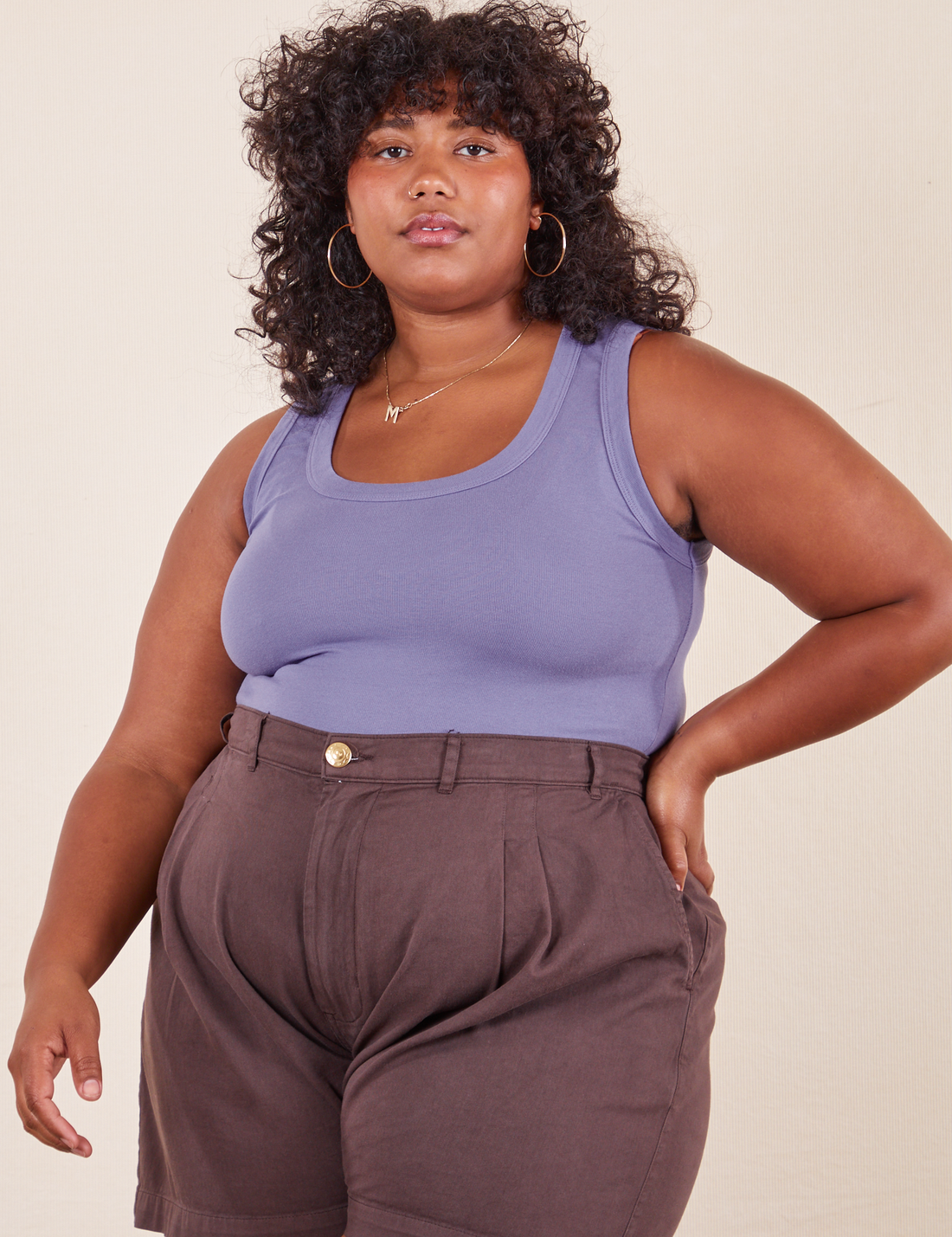 The Tank Top in Faded Grape on Morgan