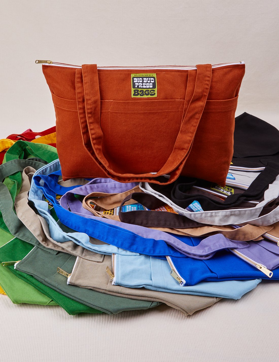 XL Zip Tote in a rainbow of colors
