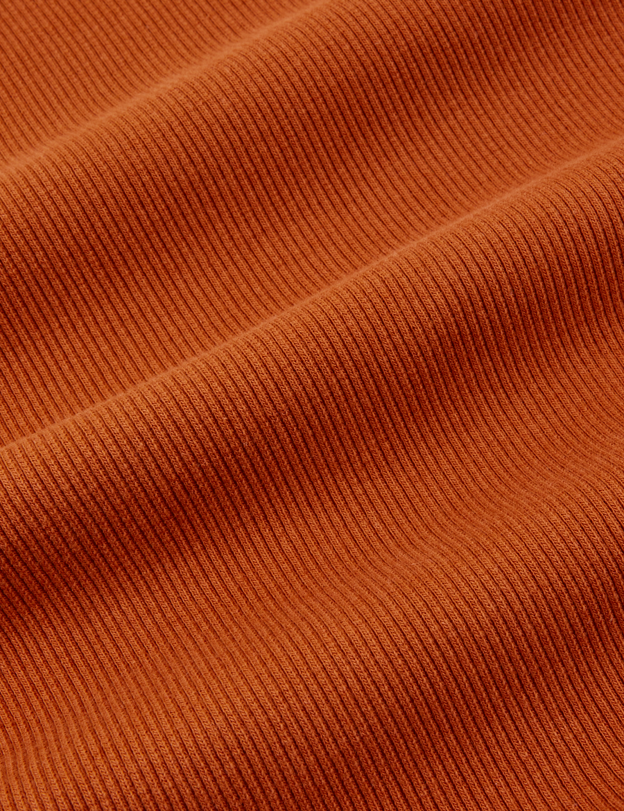 Wrap Top in Burnt Terracotta fabric detail