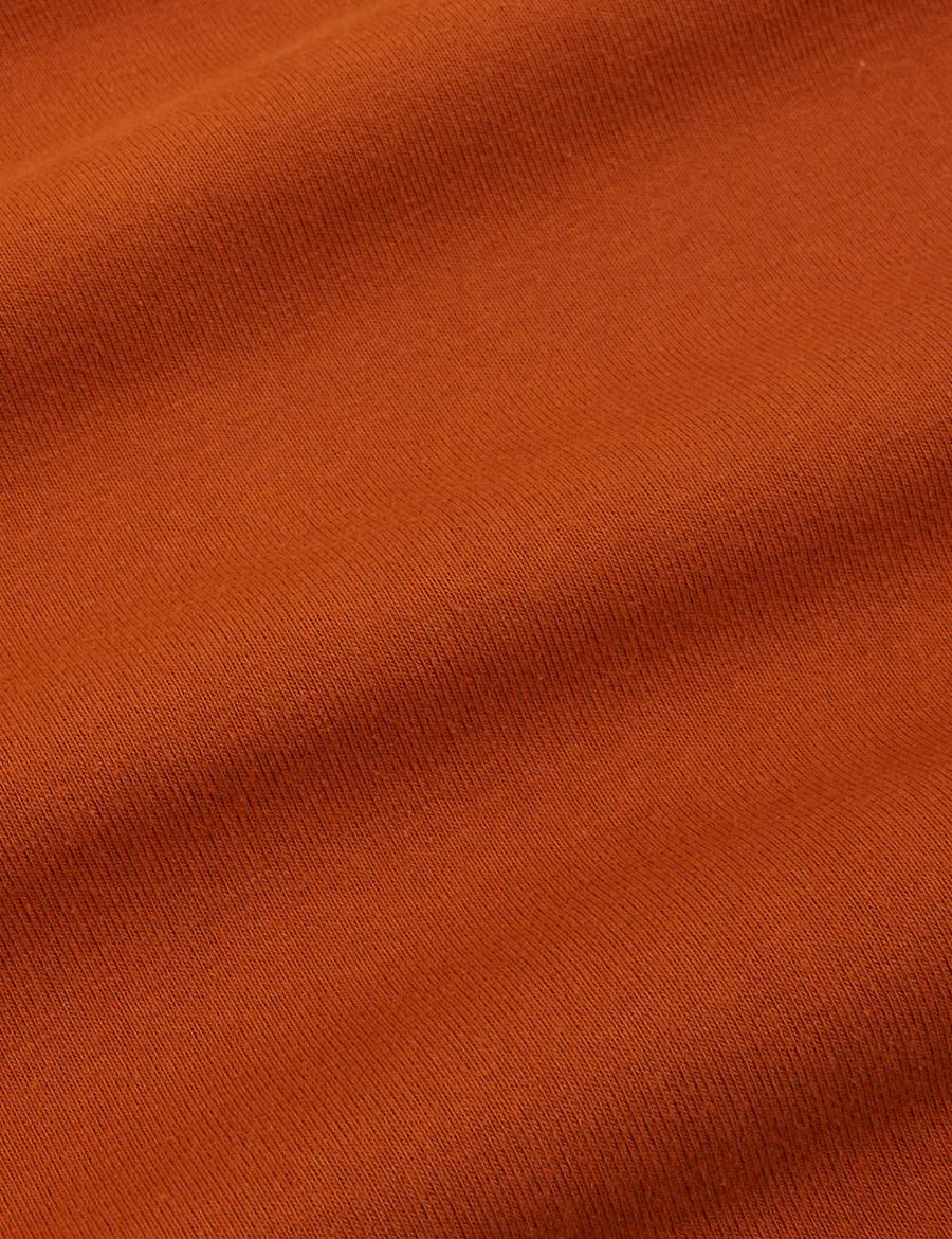 Baby Tee in Burnt Terracotta fabric detail