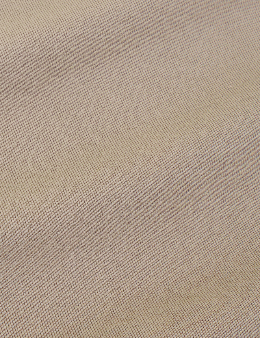 Baby Tee in Khaki Grey fabric detail