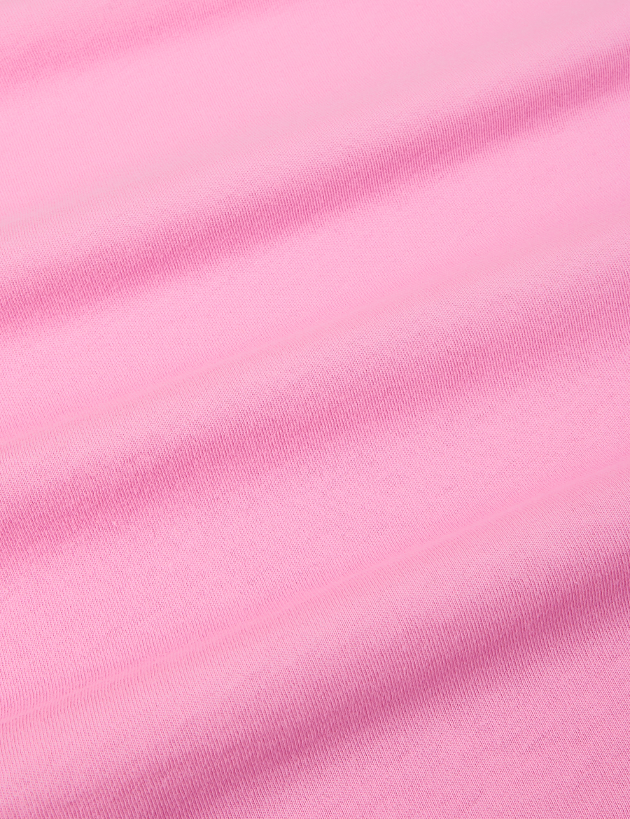 Organic Vintage Tee in Bubblegum Pink fabric detail close up