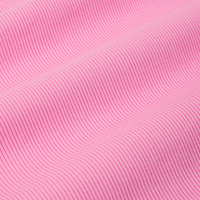  Long Sleeve V-Neck Tee in Bubblegum Pink fabric detail close up