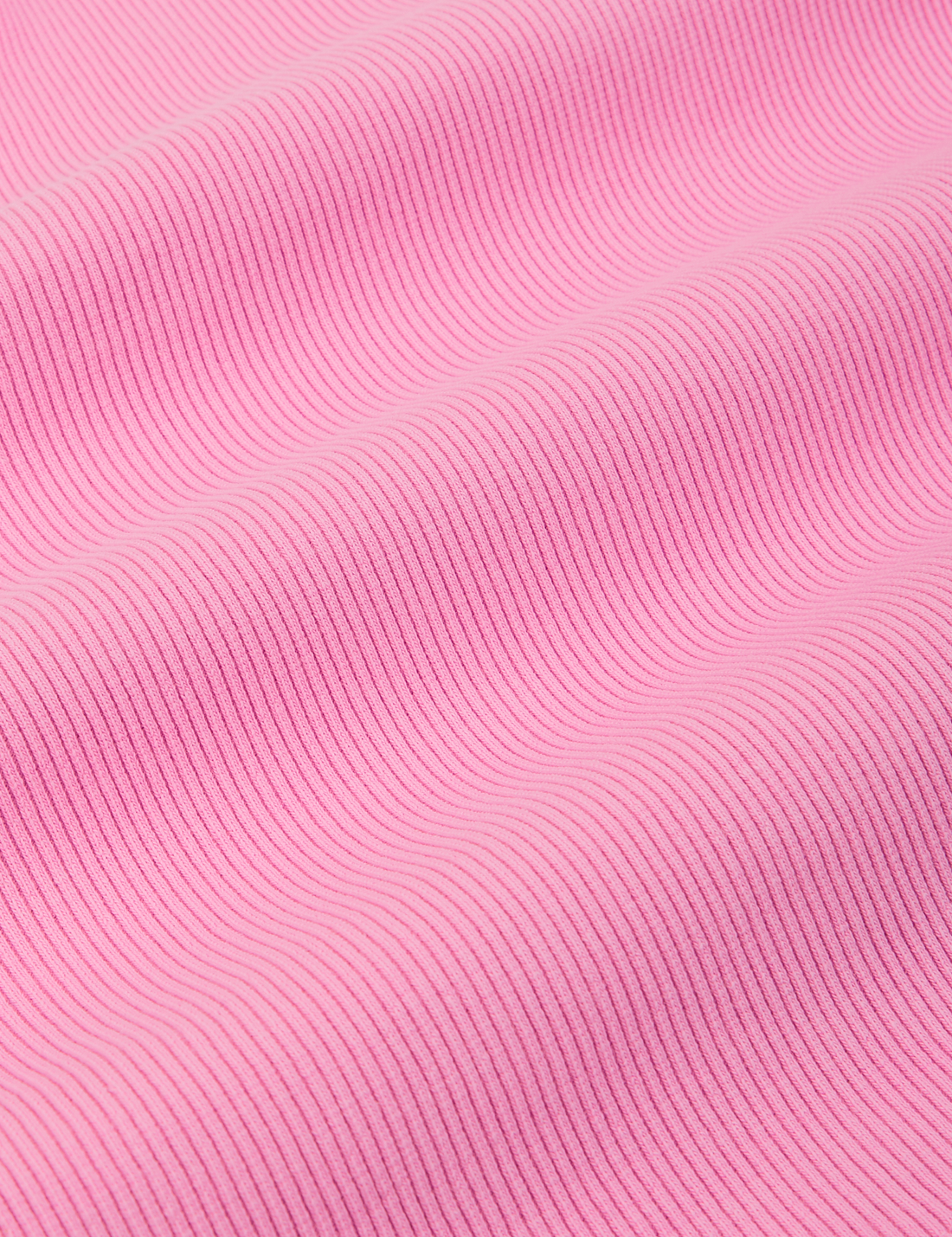Essential Turtleneck in Bubblegum Pink fabric detail close up