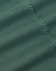 Denim Work Jacket in Dark Emerald Green fabric detail