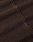 Denim Work Jacket in Espresso Brown fabric detail