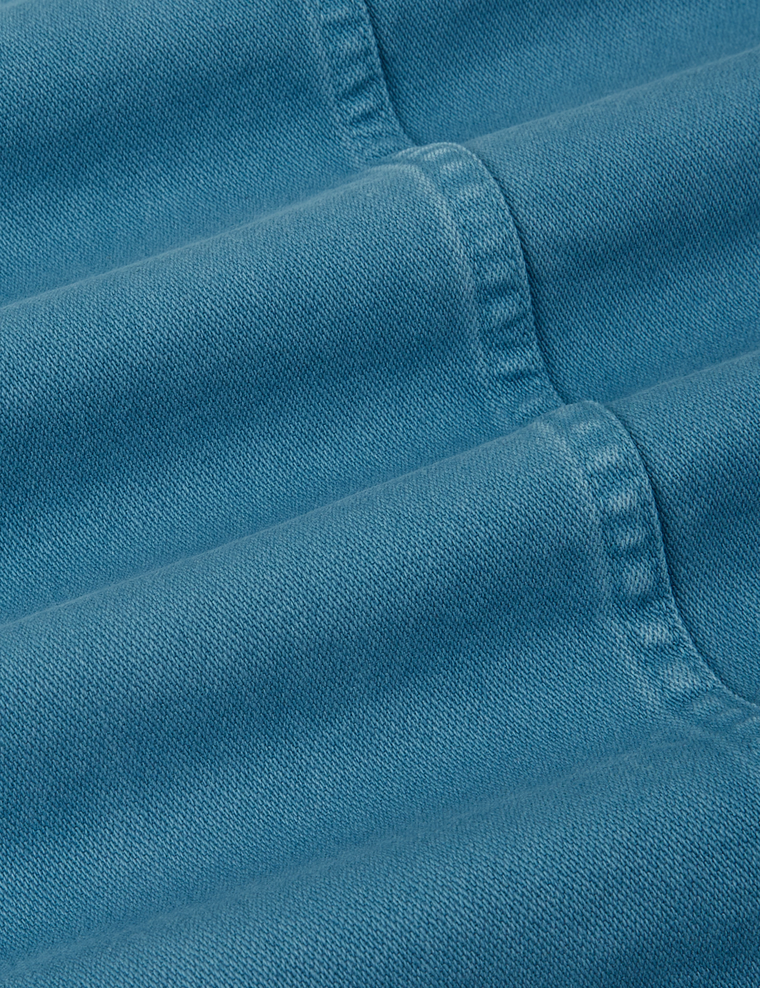 Denim Work Jacket in Marine Blue fabric detail