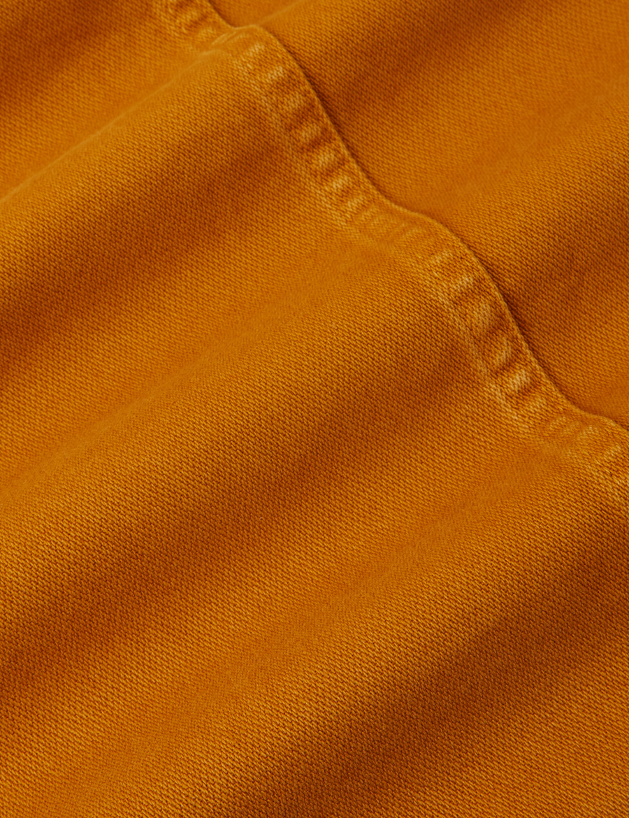 Denim Work Jacket in Spicy Mustard fabric detail