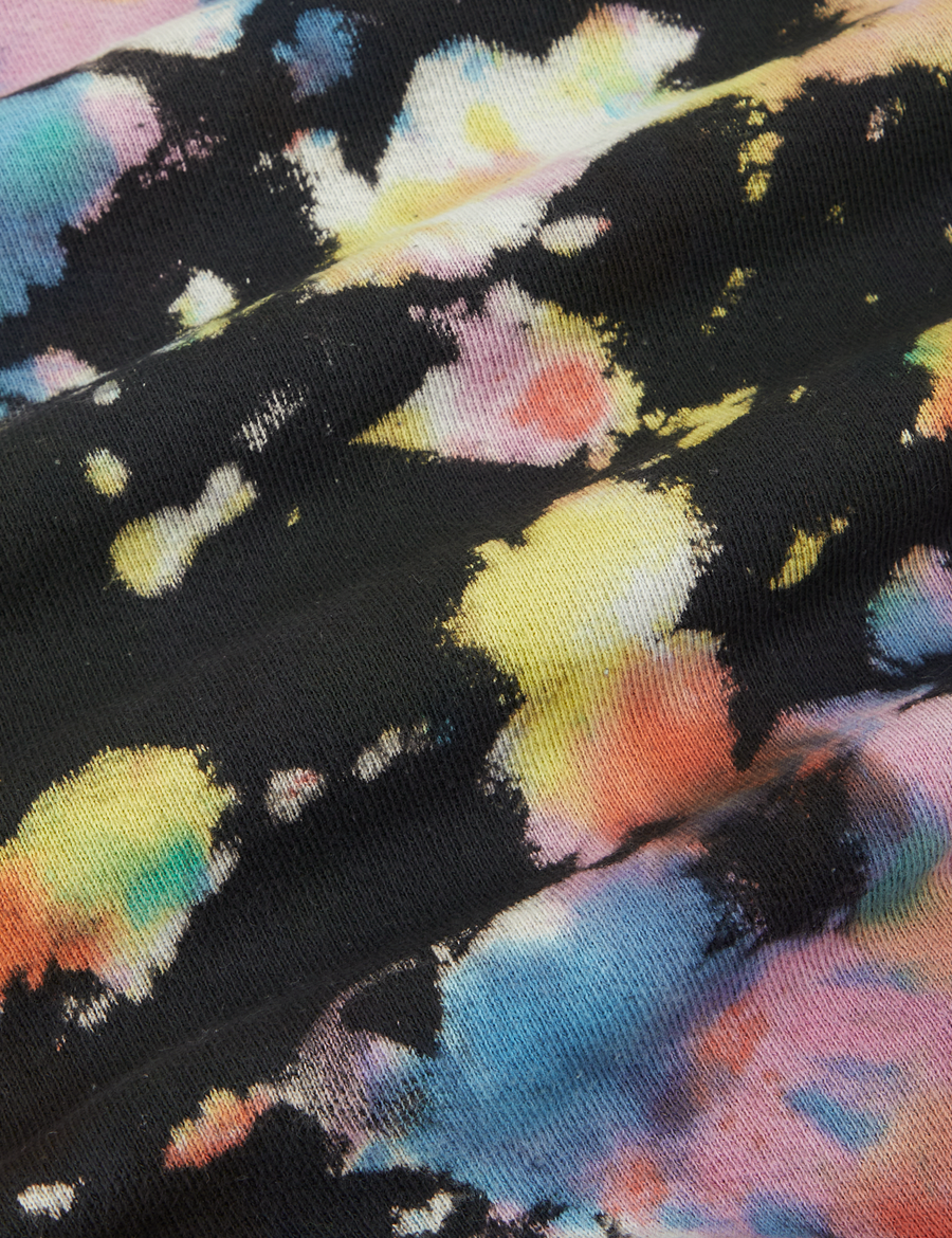 Heavyweight Crew in Rainbow Magic Waters fabric detail close up