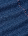 Indigo Denim Work Jacket in Dark Wash fabric detail close up