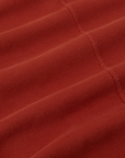 Long Sleeve Fisherman Polo in Paprika fabric detail