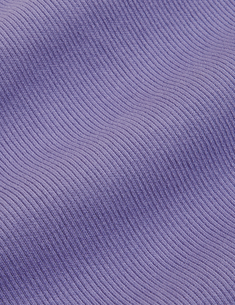 1/2 Sleeve Essential Turtleneck in Faded Grape fabric detail