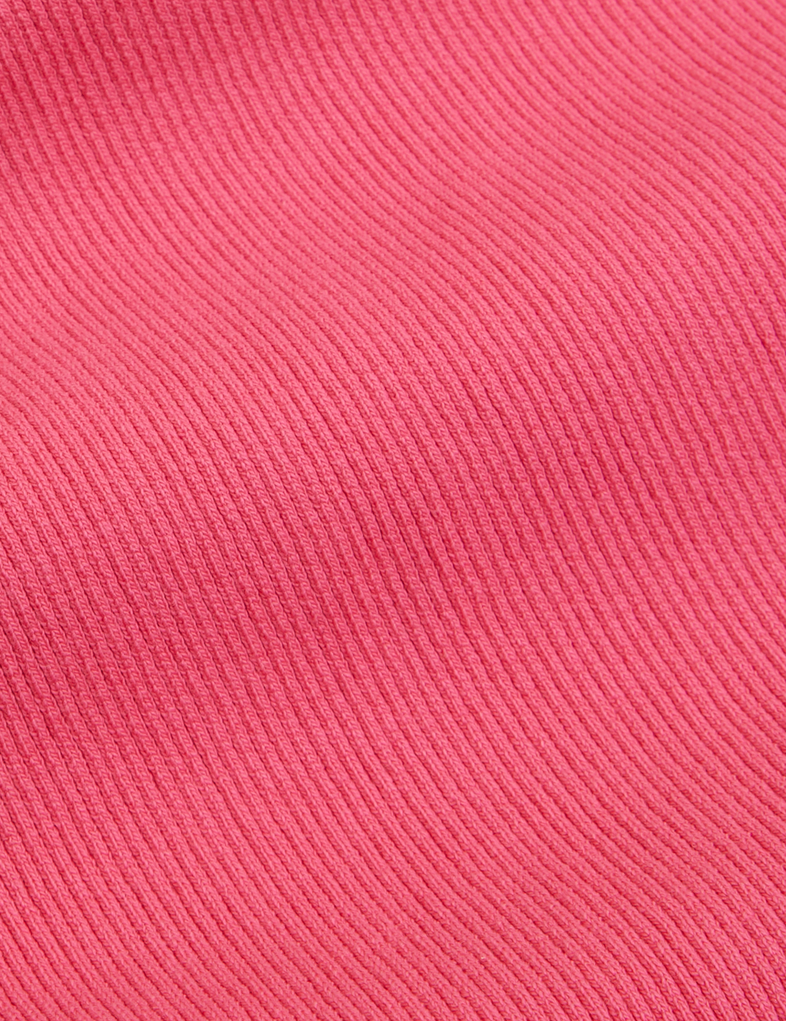 Sleeveless Essential Turtleneck in Hot Pink front detail close up
