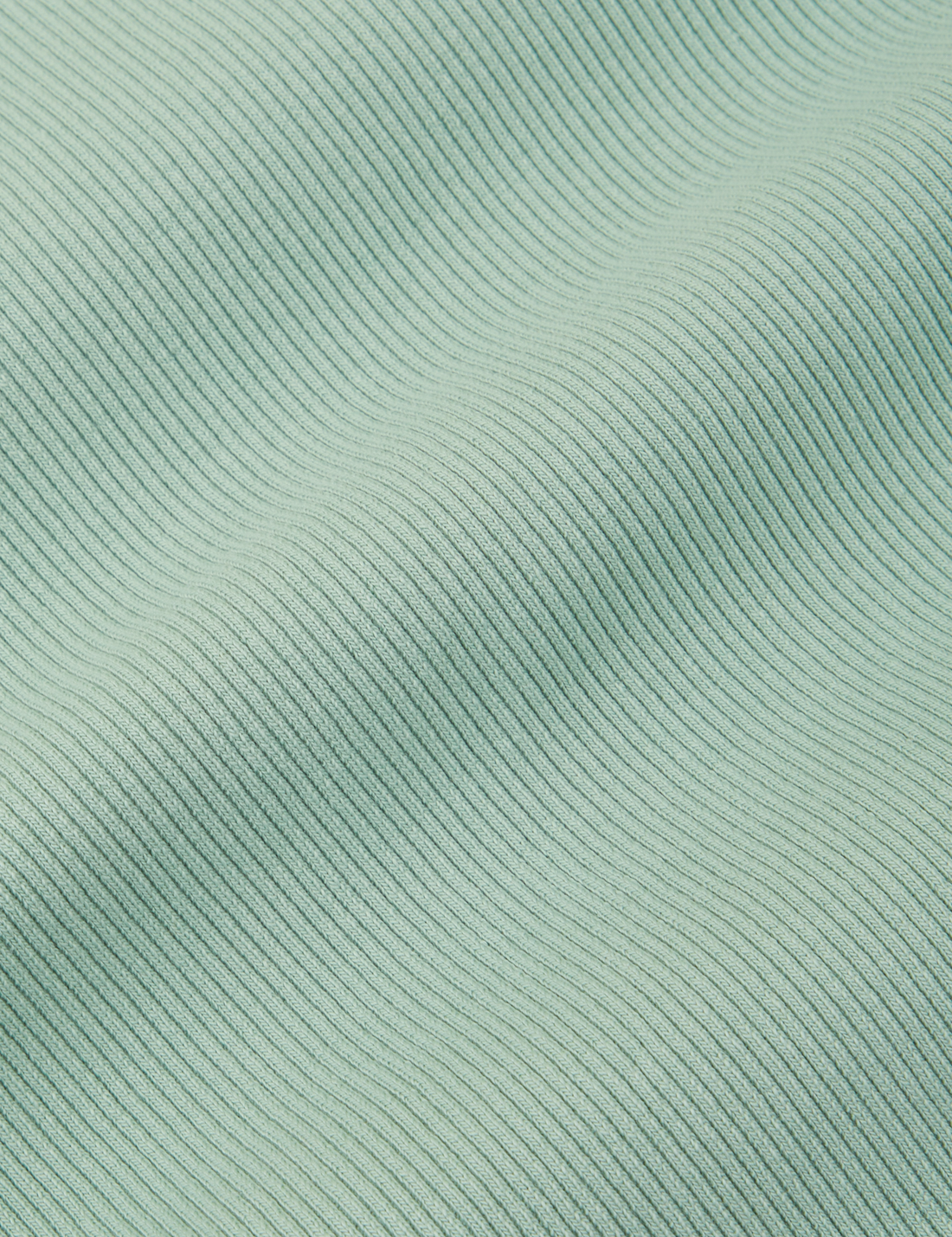 1/2 Sleeve Essential Turtleneck in Sage Green fabric detail