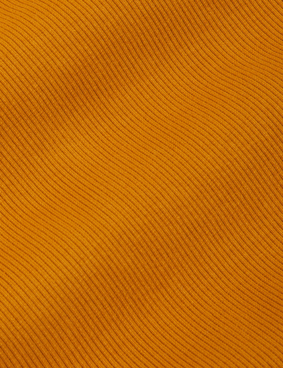 1/2 Sleeve Essential Turtleneck in Spicy Mustard fabric detail