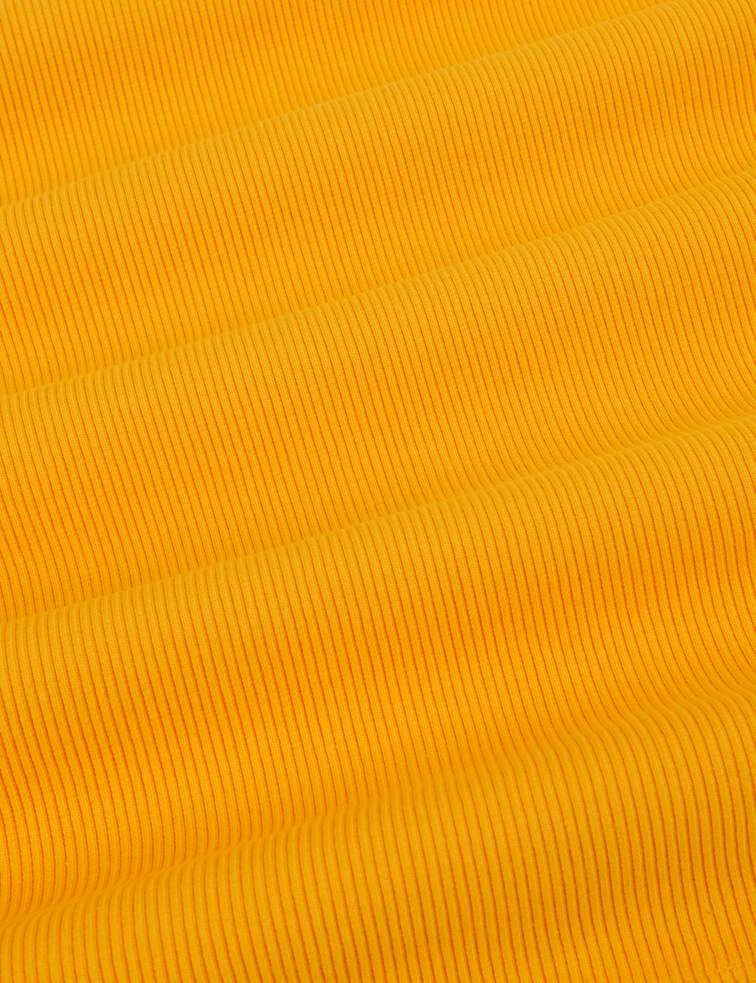 1/2 Sleeve Essential Turtleneck in Sunshine Yellow fabric detail close up