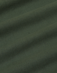 Pantry Button-Up in Dark Emerald Green fabric detail close up