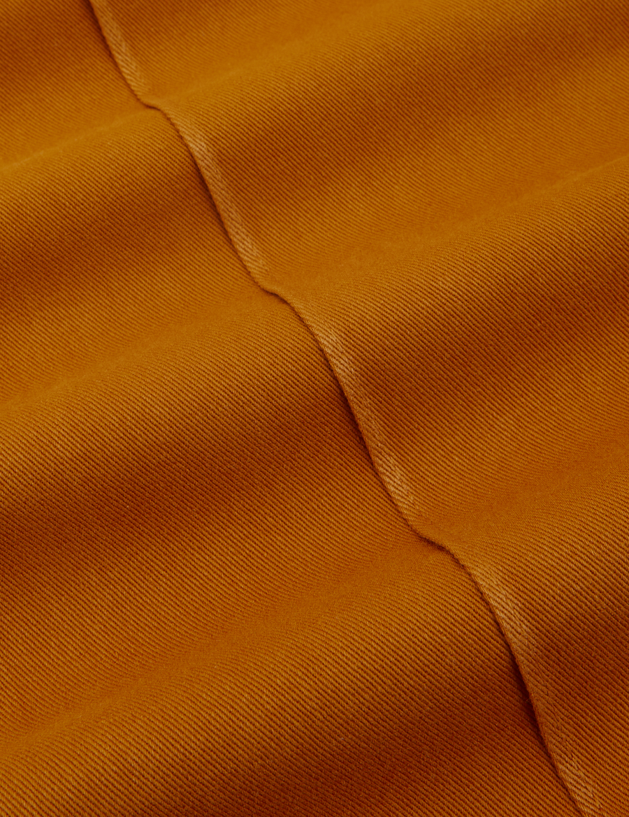 Western Pants in Spicy Mustard fabric detail