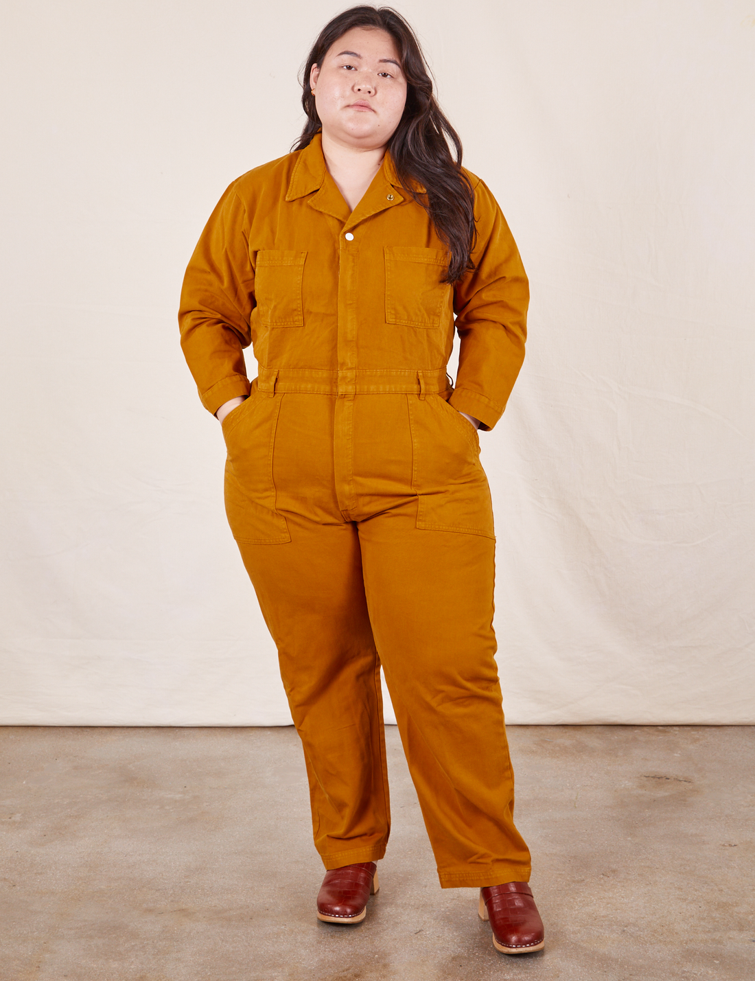 Everyday Jumpsuit in Spicy Mustard on Ashley