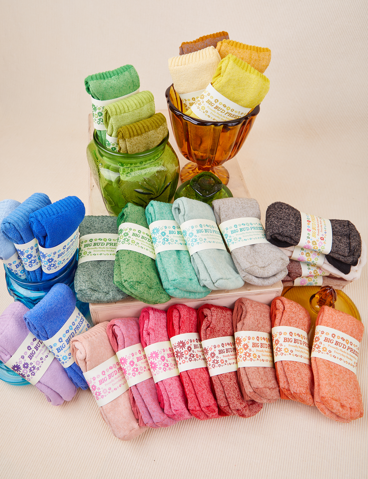 Thick Crew Sock in a rainbow of hues