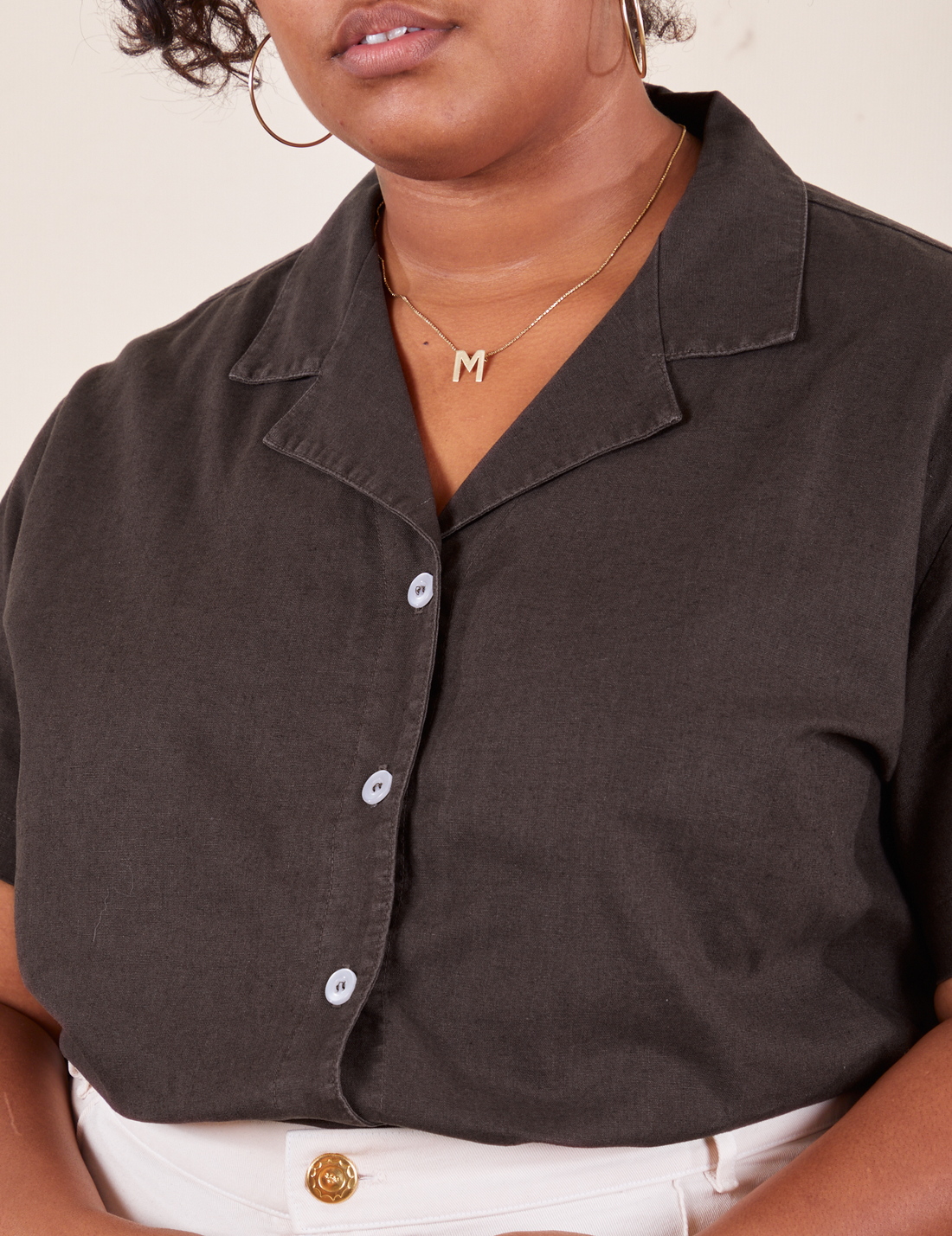 Pantry Button-Up in Espresso Brown on Morgan