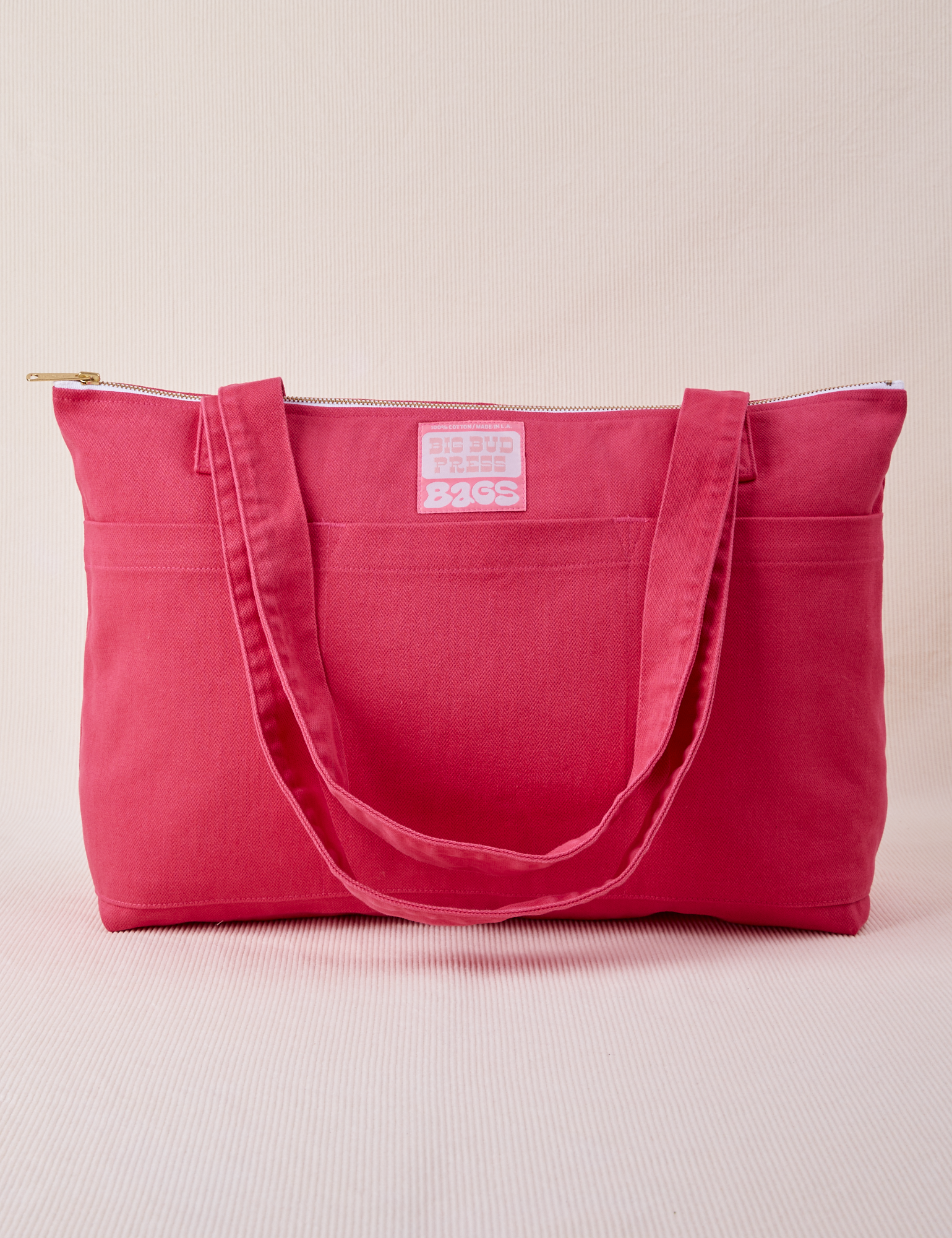 XL Zip Tote in Hot Pink