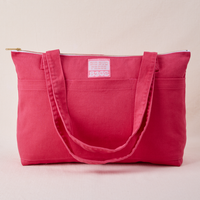 XL Zip Tote in Hot Pink