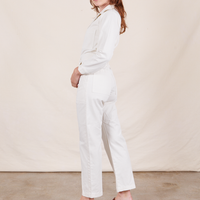 Side view of Everyday Jumpsuit in Vintage Tee Off-White worn by Alex