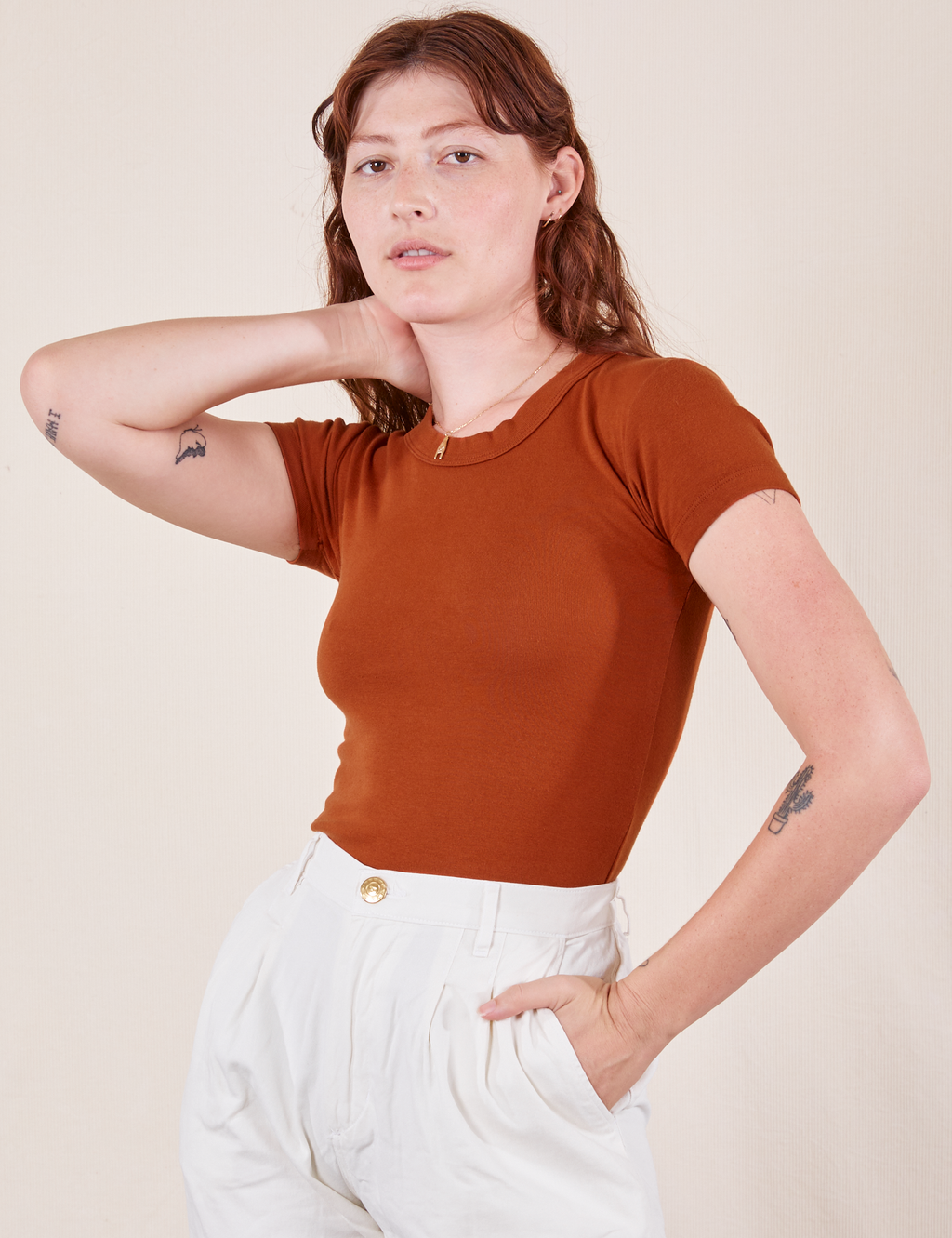 Baby Tee - Burnt Terracotta – BIG BUD PRESS