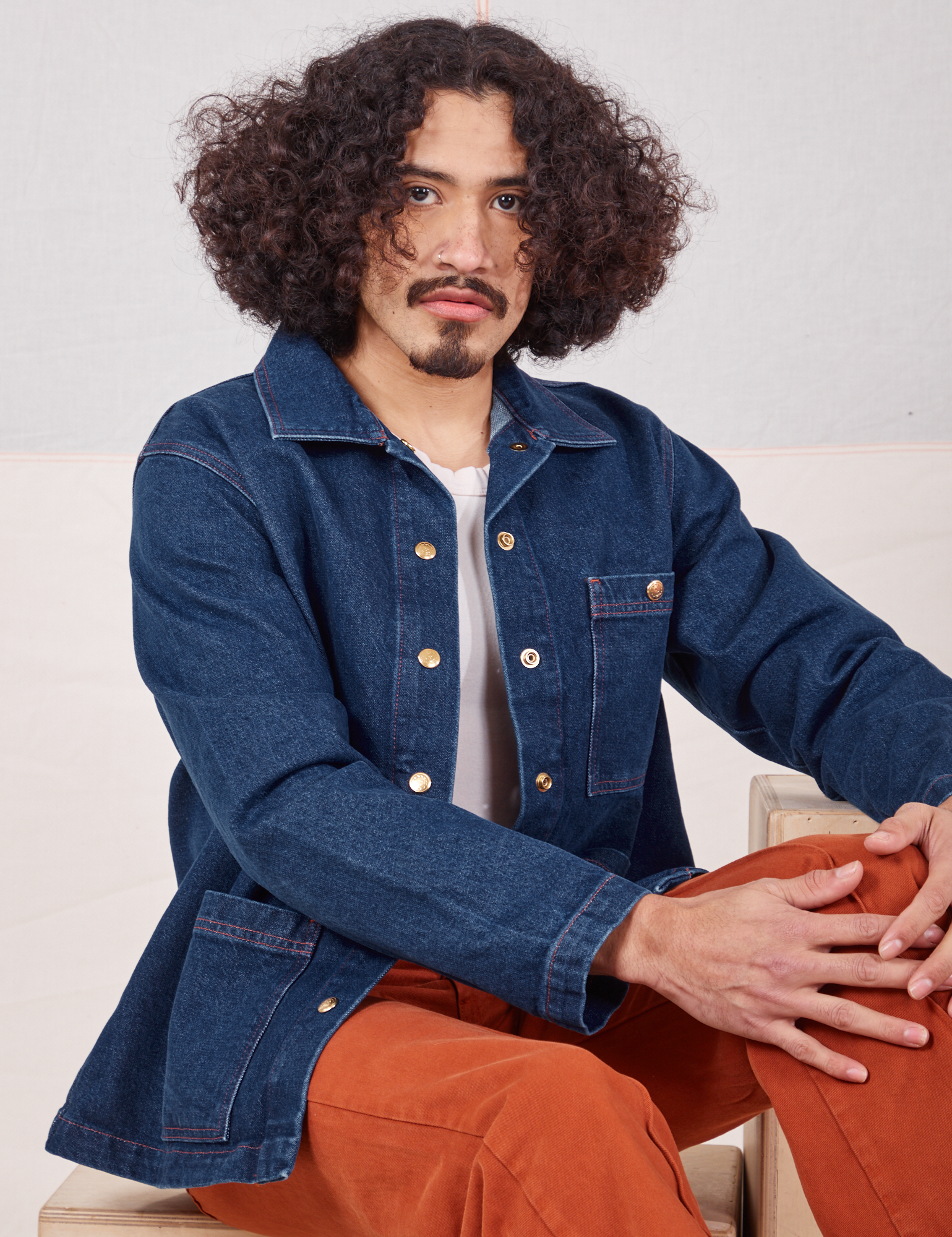 Denim work jacket mens best sale