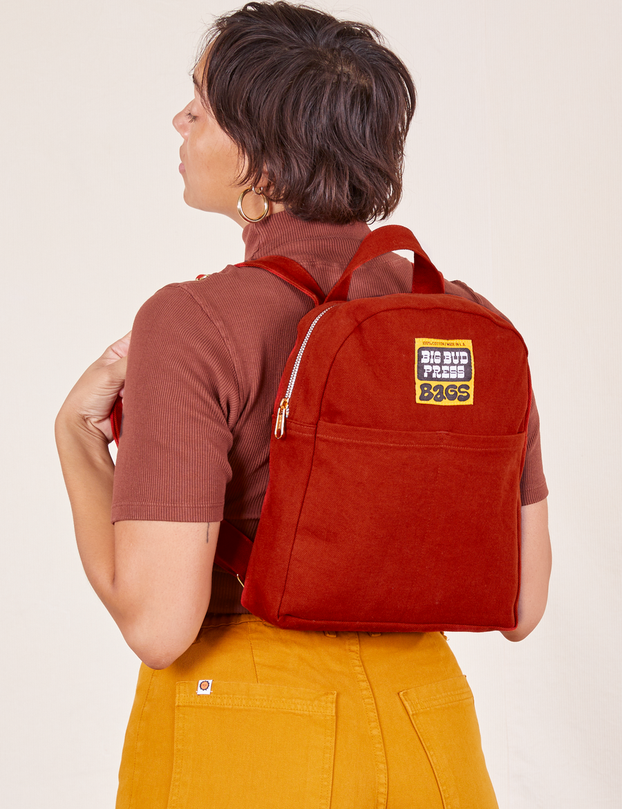 Mini Backpack in Paprika worn by Tiara