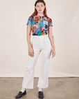 Alex is wearing Rainbow Magic Waters Tee and vintage off-white Western Pants