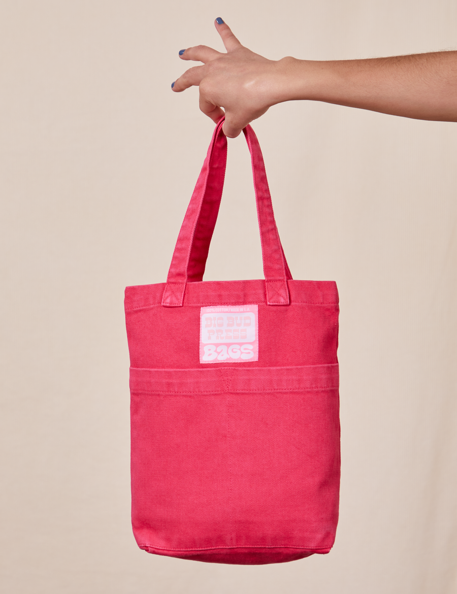 Mini Tote Bags in Hot Pink