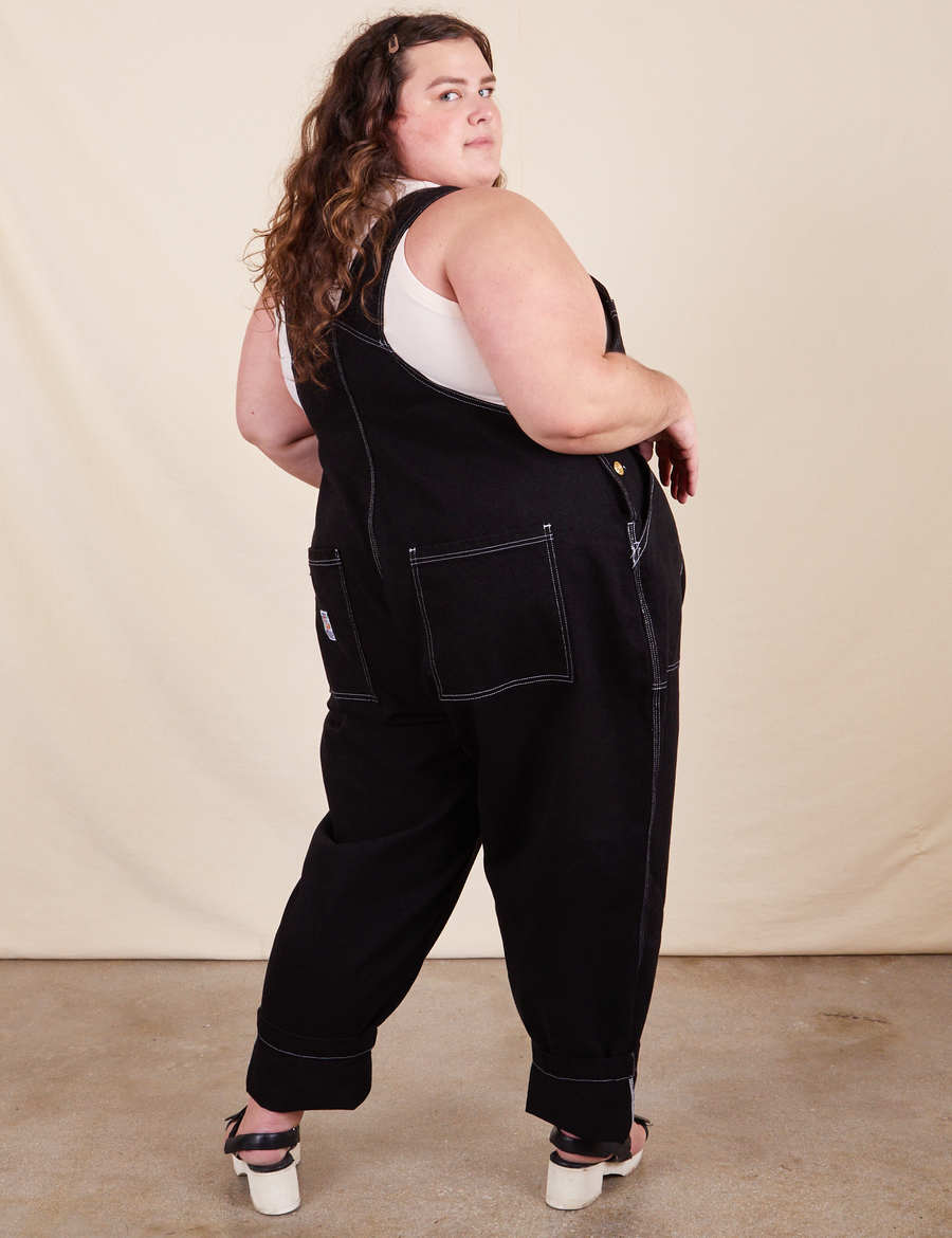Back view of Original Overalls in Basic Black worn by Mara