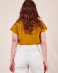 Back view of Pantry Button-Up in Spicy Mustard worn by Alex
