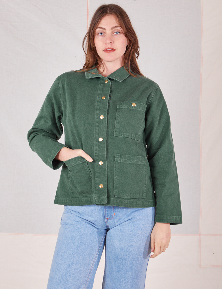 Denim Work Jacket - Dark Emerald Green – BIG BUD PRESS