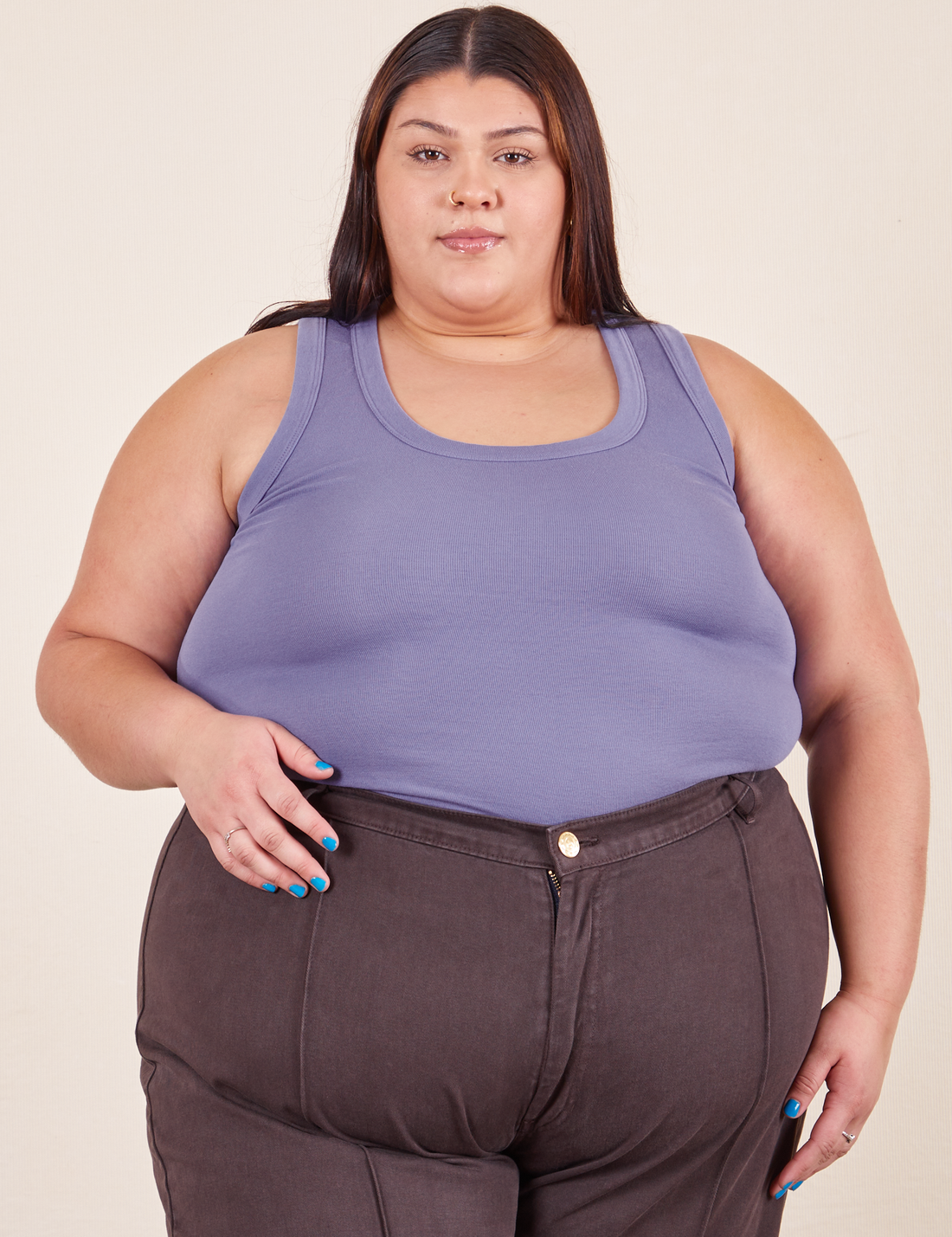 The Tank Top in Faded Grape on Sarita