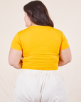 Back view of Baby Tee in Sunshine Yellow on Ashley