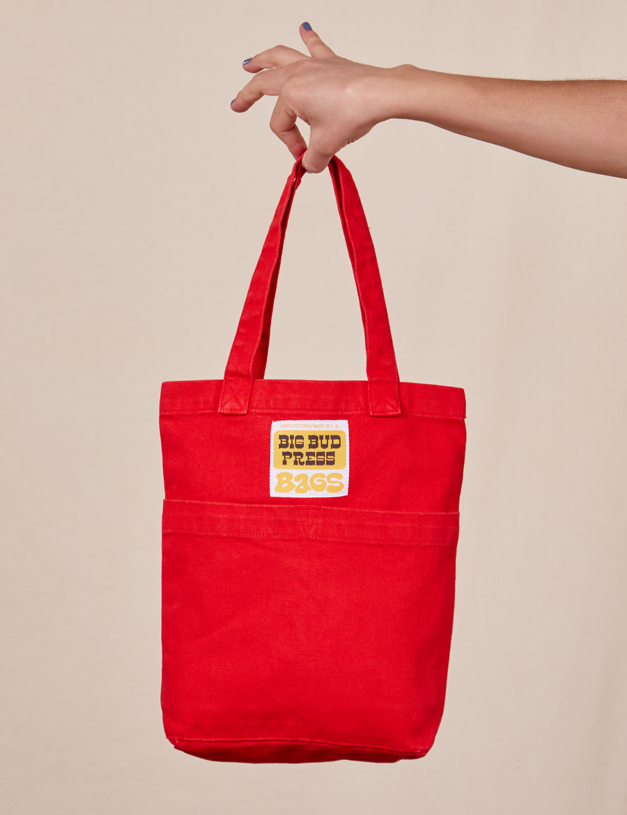 Mini Tote Bags in Mustang Red